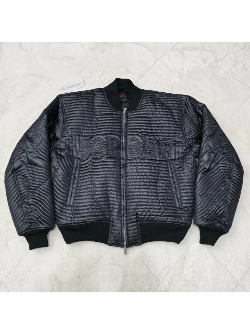 Jordan Bomber Jacket Full Zip Quilted Down Black  Men's Sz L II5314 010 $300